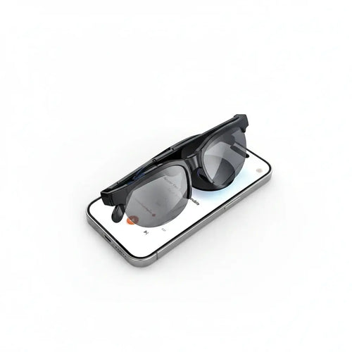  AI Smart Glasses displaying translation and audio features for seamless communication and entertainment.