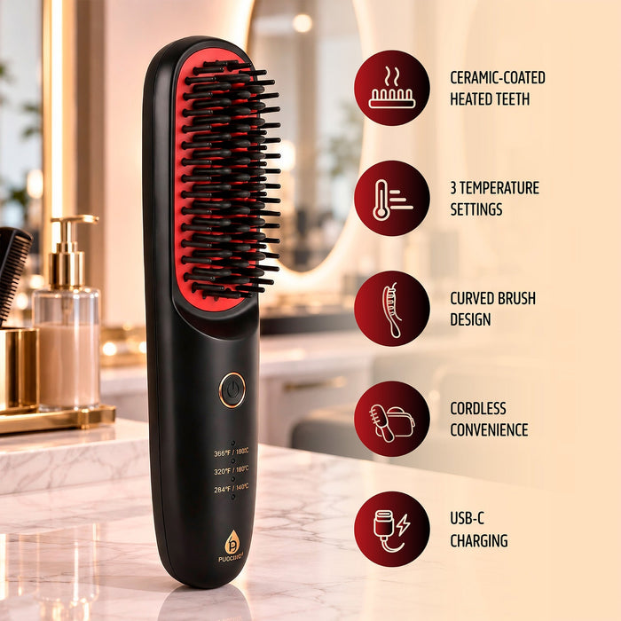  Modern Hair Straightener featuring a heated comb design for effortless styling, ideal for sleek and smooth hair.