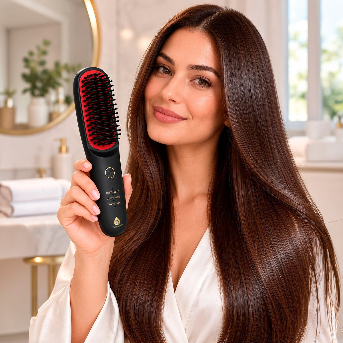  Modern Hair Straightener featuring a heated comb design for effortless styling, ideal for sleek and smooth hair.